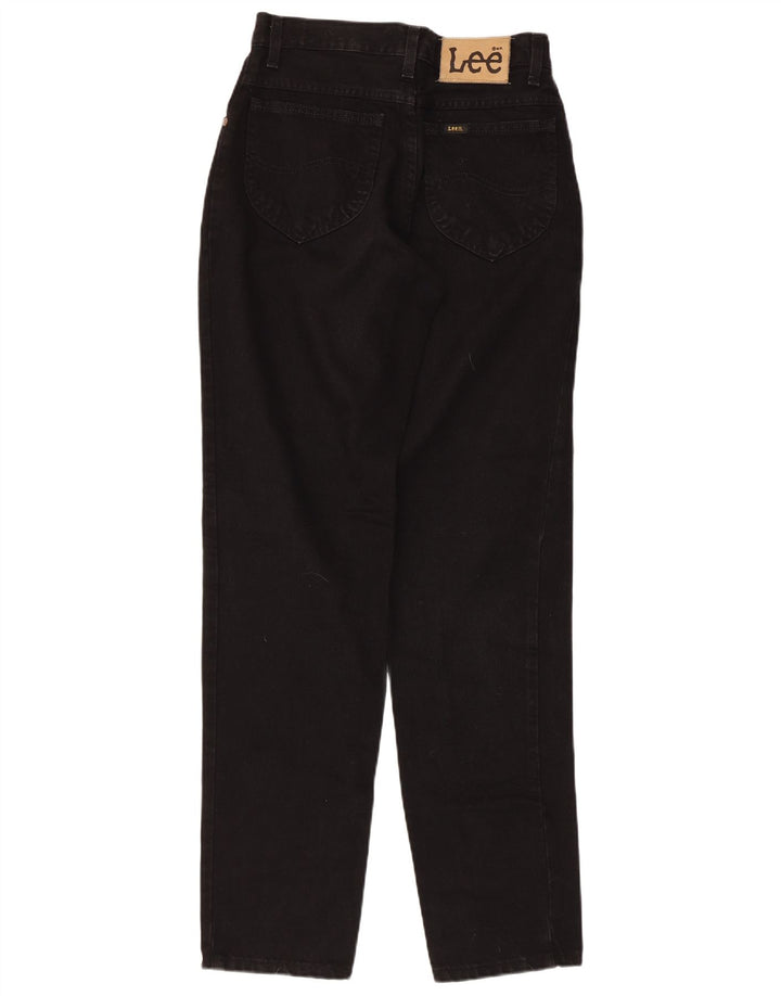 Damskie jeansy z wysokim stanem LEE W28 L33, czarna bawełna