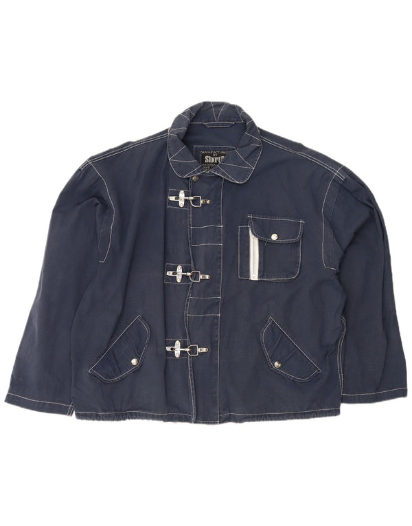 Sinful Mens Utility Jacket UK 44 2XL Navy Blue
