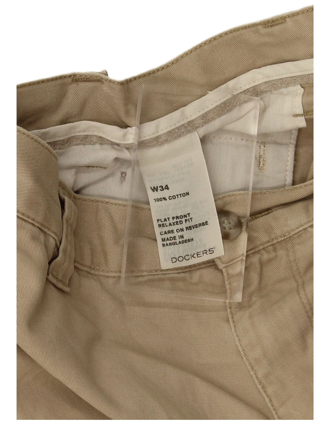 DOCKERS Mens Cargo Shorts W34 Large Beige Cotton