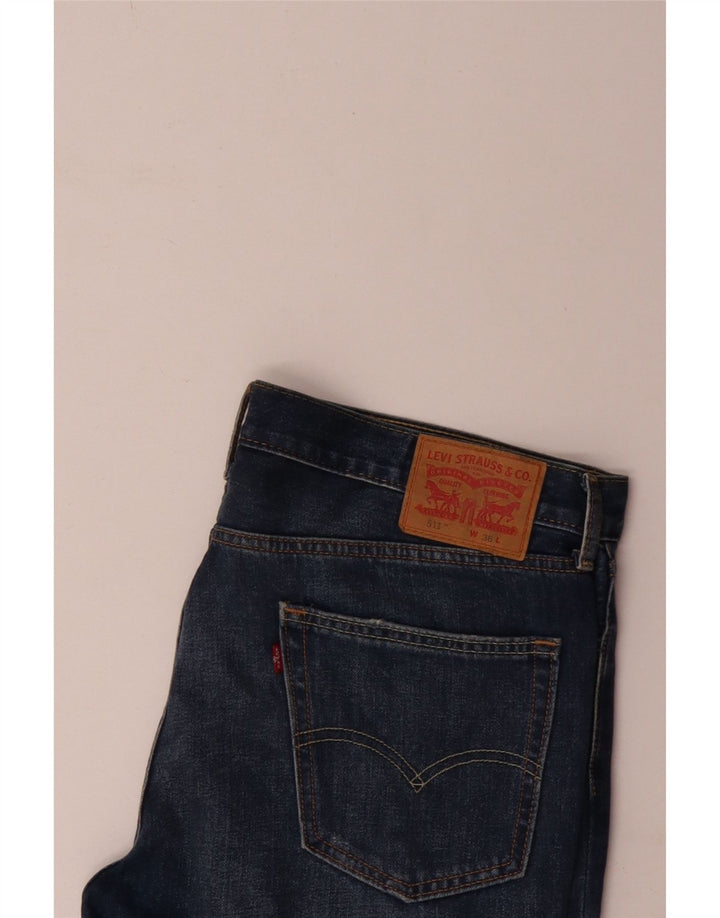 Męskie spodenki jeansowe Levi's 511 w trudnej sytuacji W36, duże, niebieskie, bawełniane