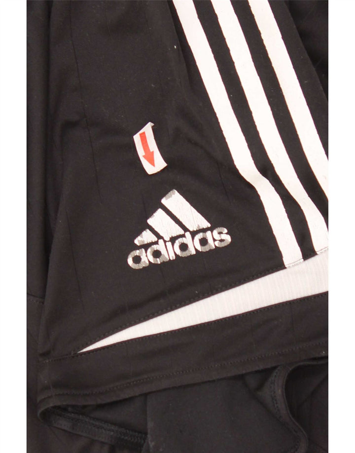 Męskie spodenki sportowe Adidas z grafiką, średni czarny poliester z blokami kolorów