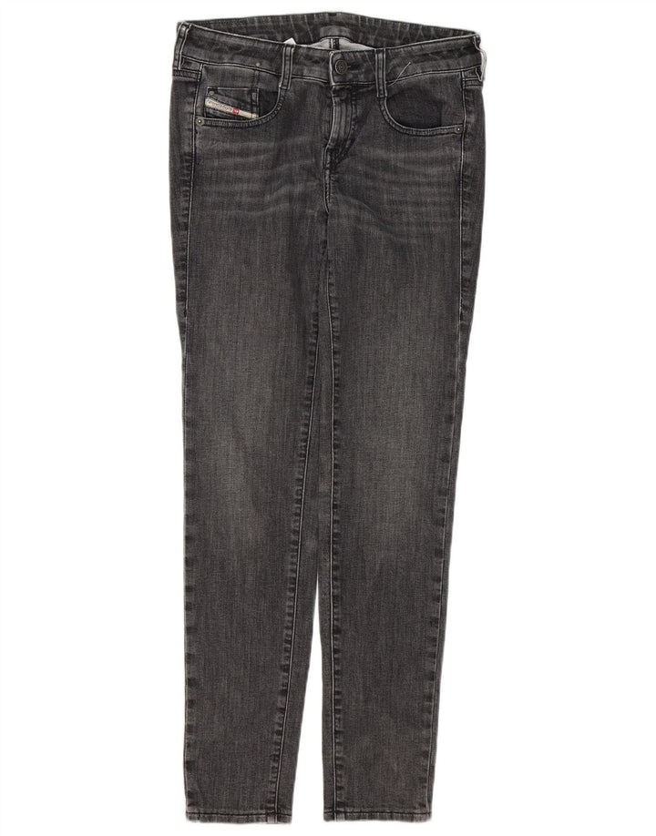 DIESEL Womens Skinny Jeans W26 L30 Grey Cotton