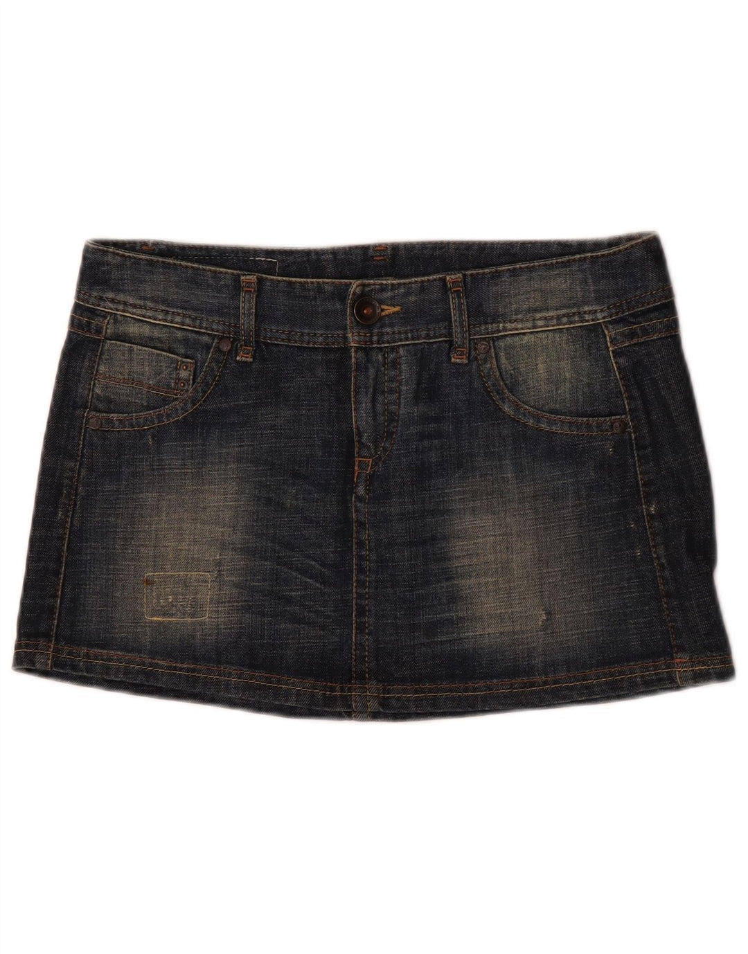Spódnica mini jeansowa damska Benetton IT 44 Medium W32 Granatowa