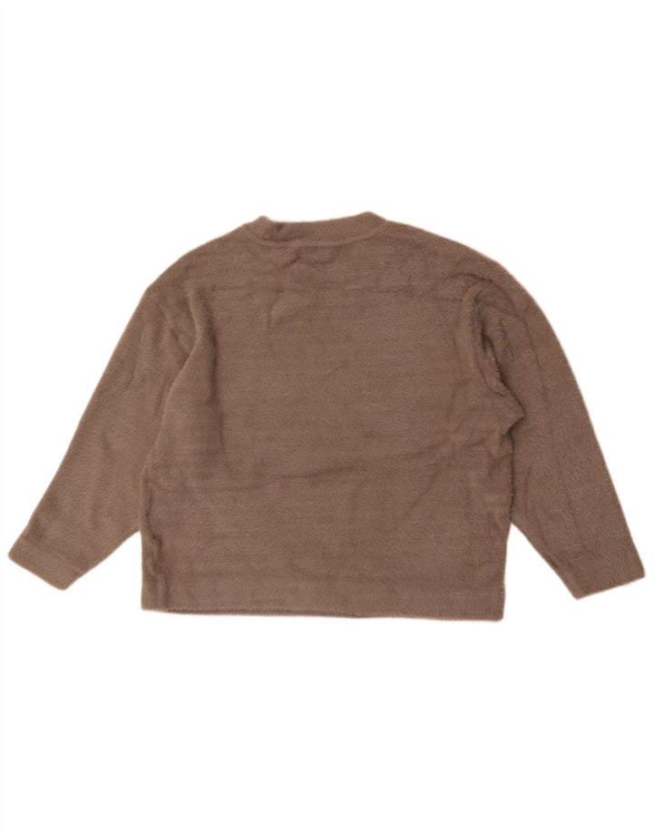 Marks & Spencer Damski sweter oversize z okrągłym dekoltem, UK 16, duży, beżowy