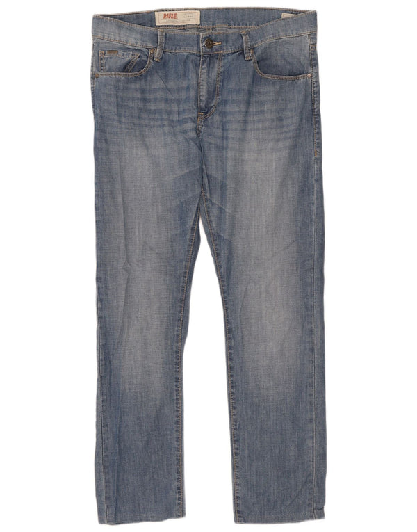 Rifle Mens Slim Jeans W36 L31 Blue Cotton