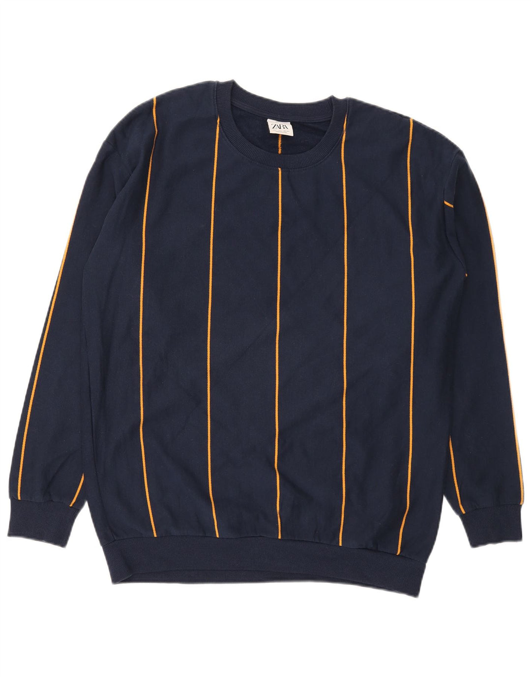 Bluza męska Zara, duża, bawełniana w granatowe paski