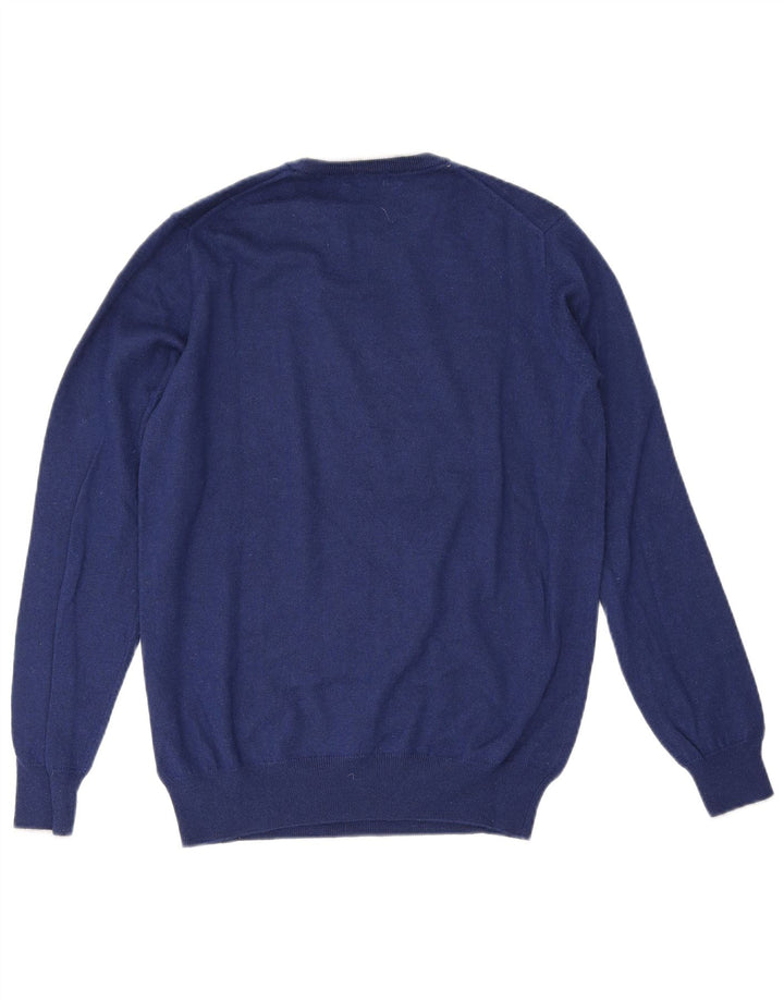 Męski sweter z okrągłym dekoltem Harmont & Blaine, średni granatowy