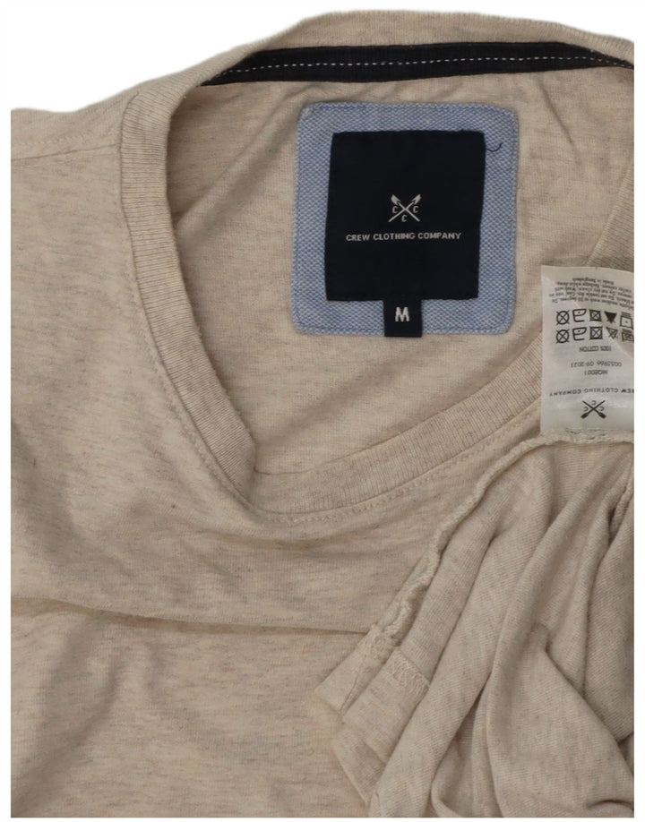 Crew Clothing Męski T-shirt Top Średniej Szarej Bawełny Nakrapianej