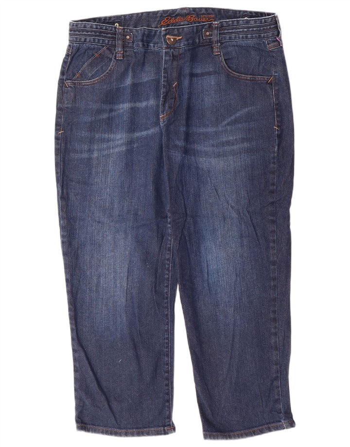 EDDIE BAUER Damskie Tall Capri Jeans US 12 Large W34 L23 Granatowa Bawełna