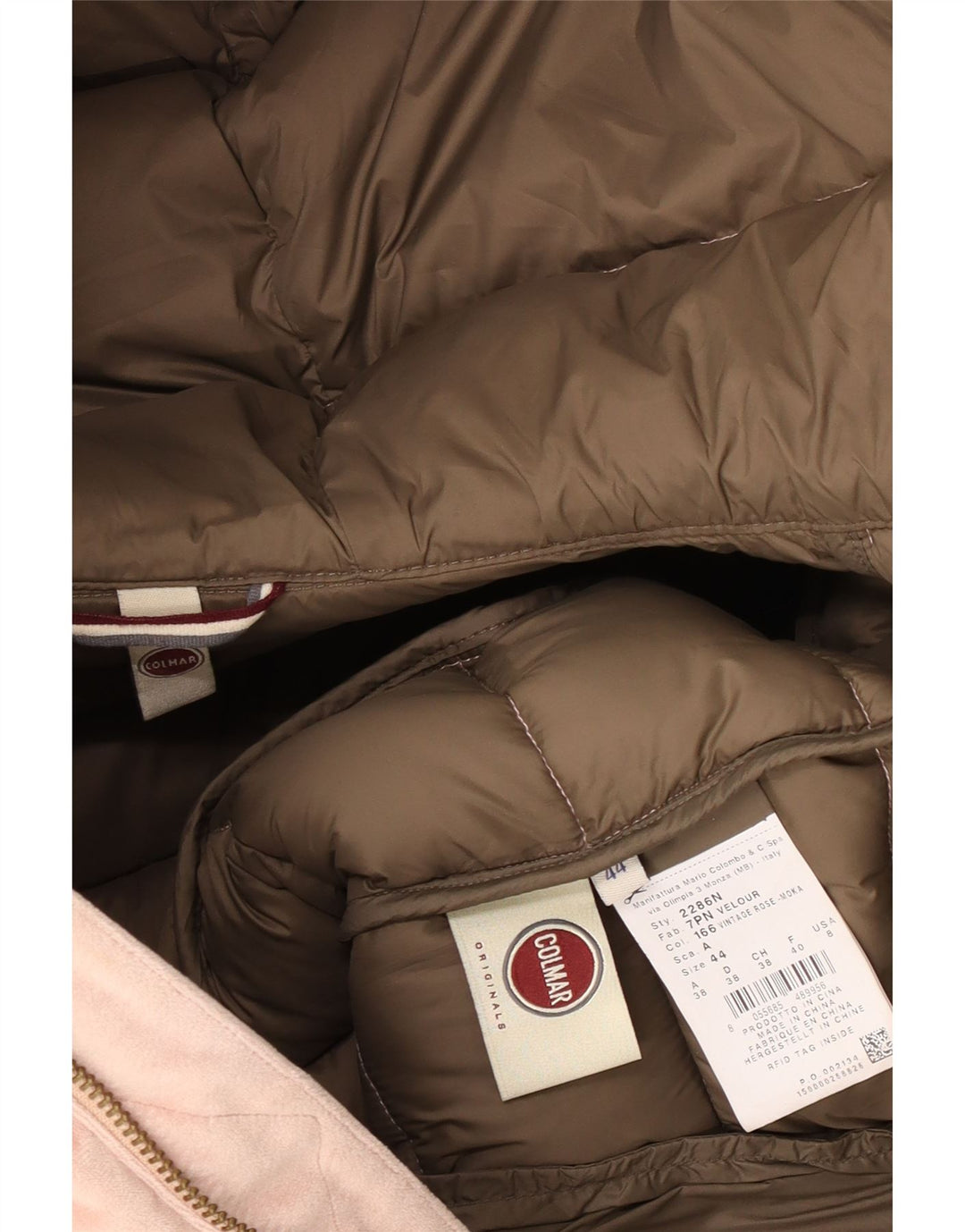 Damska kurtka z kapturem i aksamitem Colmar IT 44, średni róż