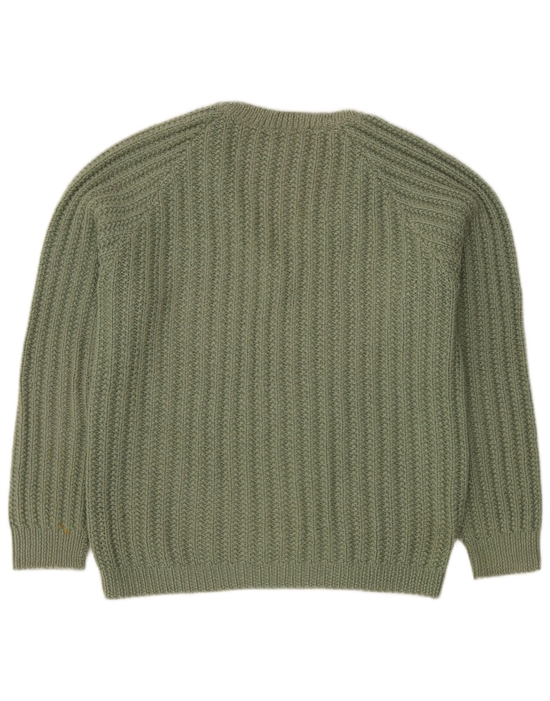Vintage męski sweter z dekoltem w kształcie litery V, XL, zielony