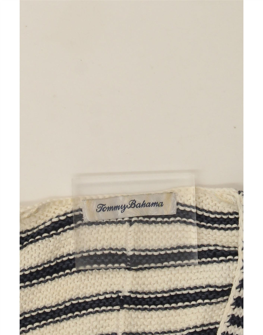 Sweter damski Tommy Bahama z dekoltem w kształcie litery V, UK 14, średni, złamany biały, morski