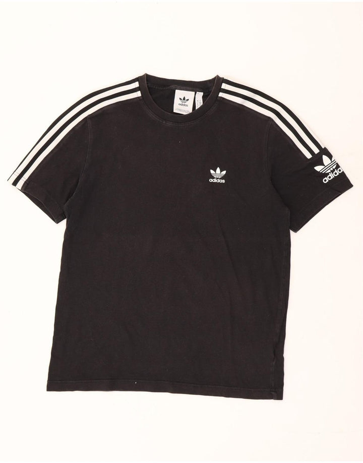 T-shirt męski ADIDAS, mały, czarny, bawełniany