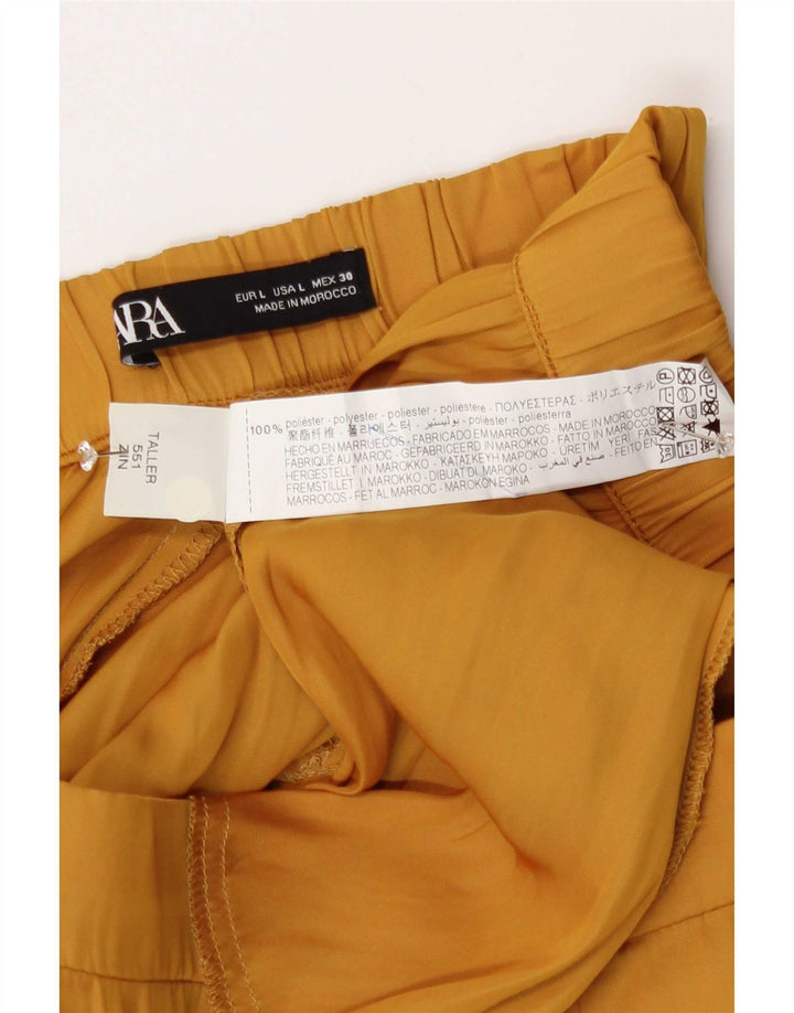 Spodnie damskie Zara Crop Cargo, duże W30 L23 Żółty poliester