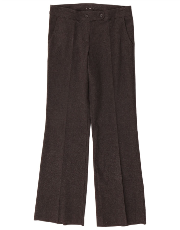 Damskie spodnie garniturowe Sisley Bootcut IT 42 Medium W30 L32 Szare nakrapiane
