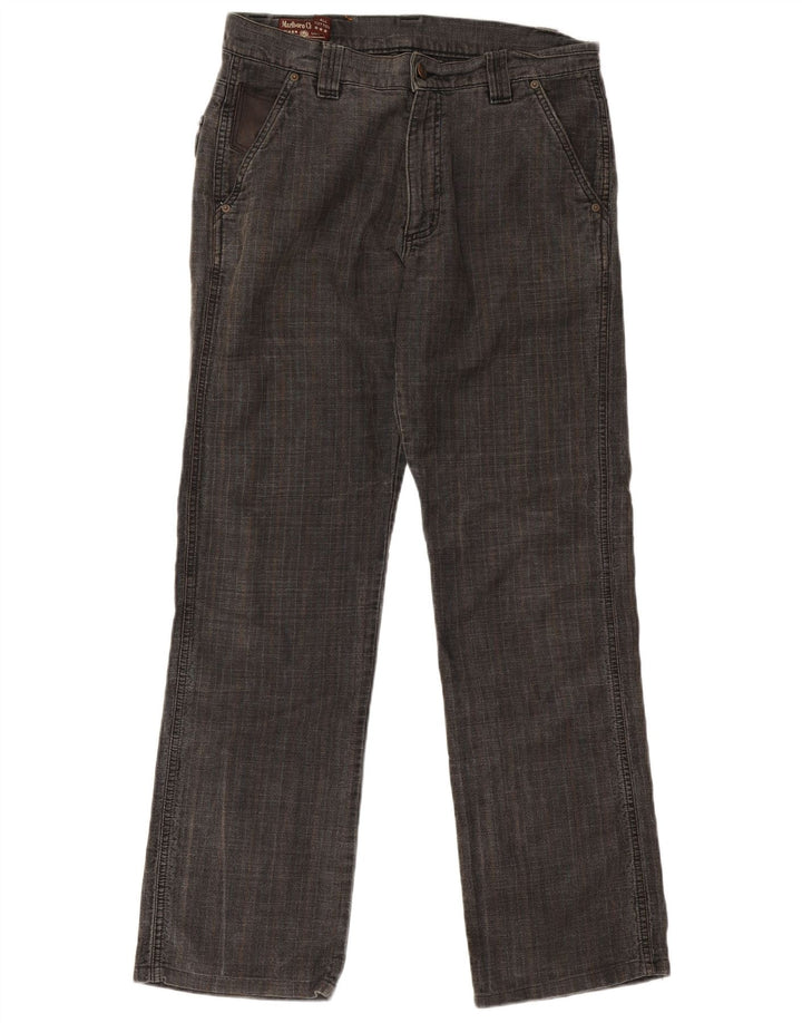 Męskie proste spodnie Chino Marlboro Classics W33 L31 Szara jodełka