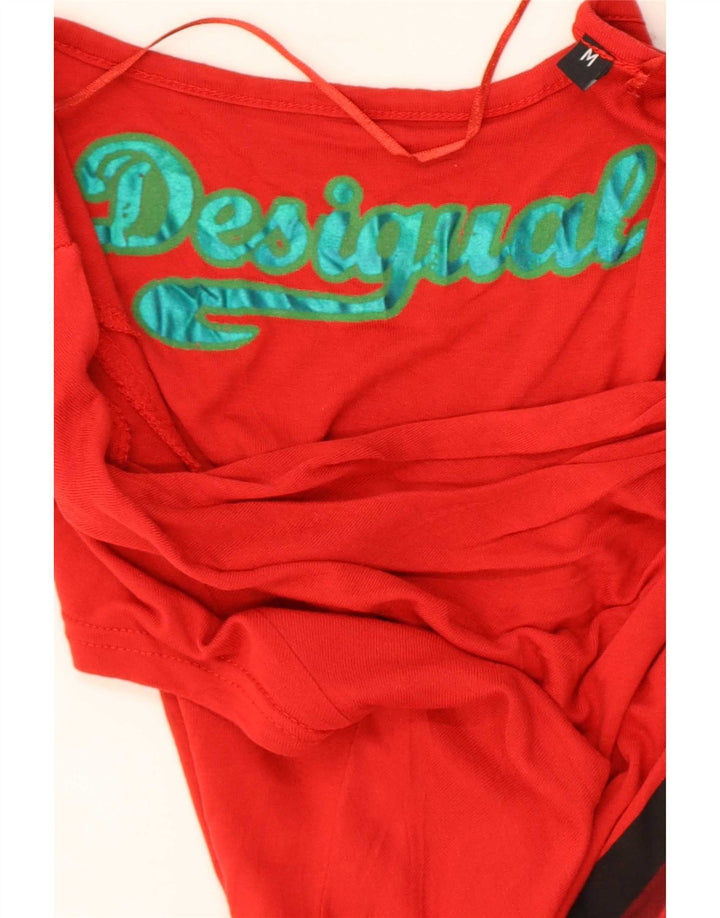 Damska bluzka z grafiką Desigual Top UK 12 Medium Red Geometric