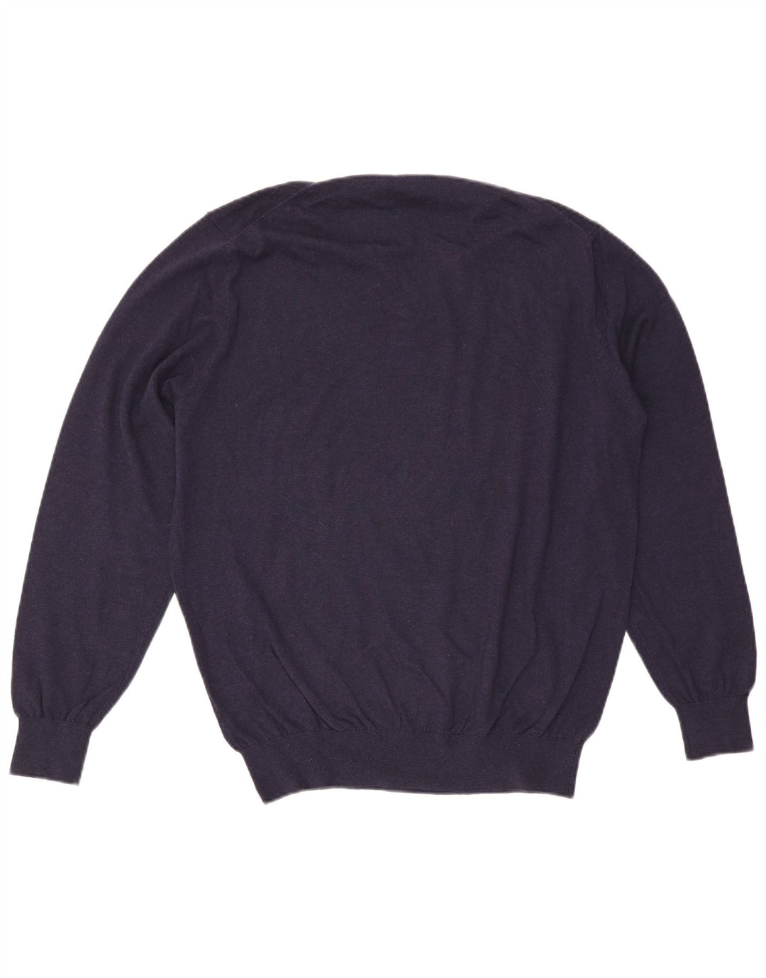 Męski sweter Massimo Dutti z dekoltem w kształcie litery V, XL, granatowy, bawełniany