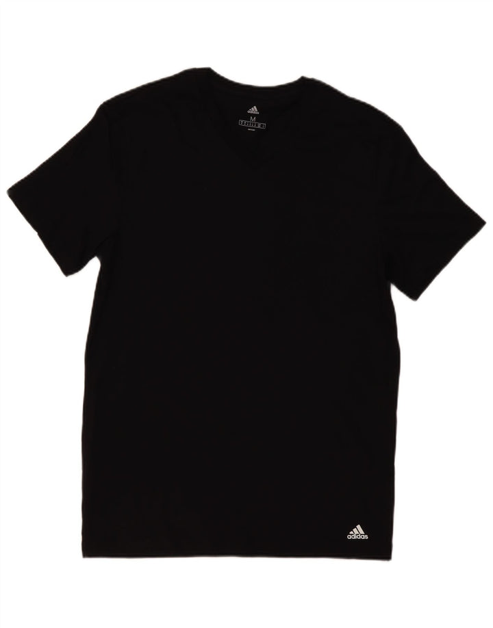 T-shirt męski ADIDAS Top, średni czarny, bawełniany