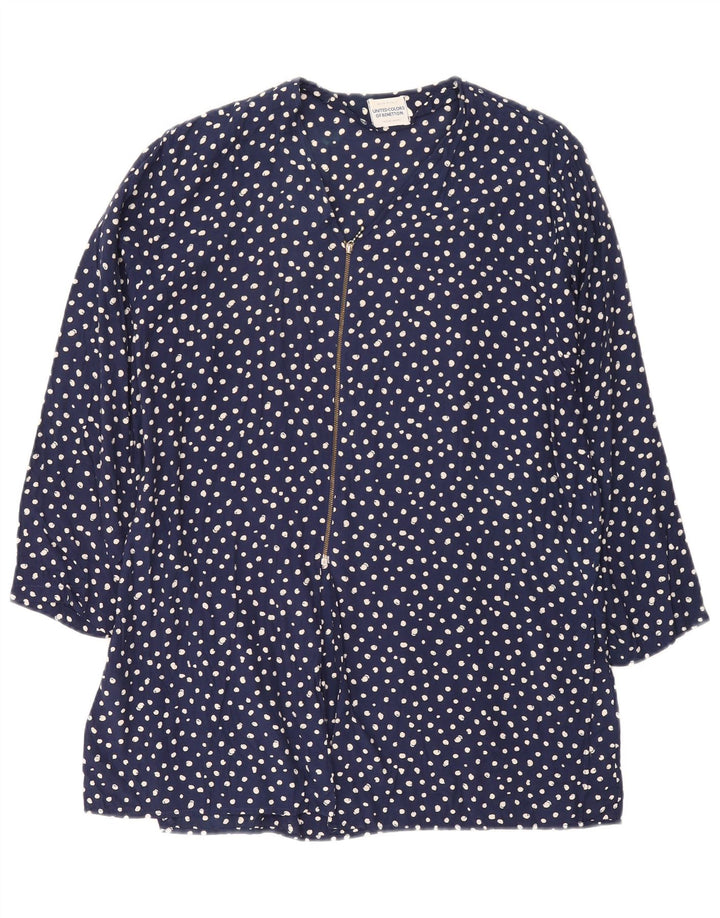 Damska tunika oversize Benetton IT 44 Medium Navy Blue Spotted