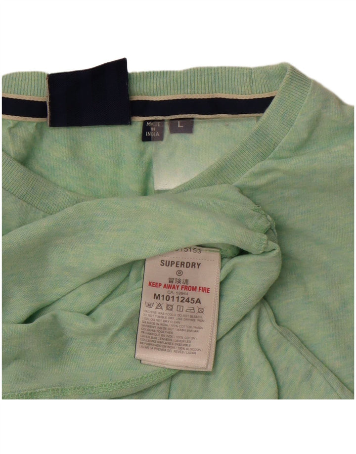 Męski T-shirt Superdry, duży, zielony, bawełniany