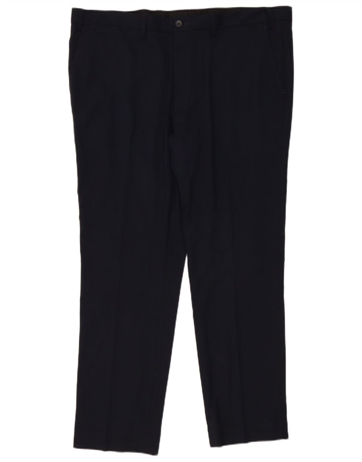 Męskie spodnie Chino Marks & Spencer W42 L31 Granatowy poliester