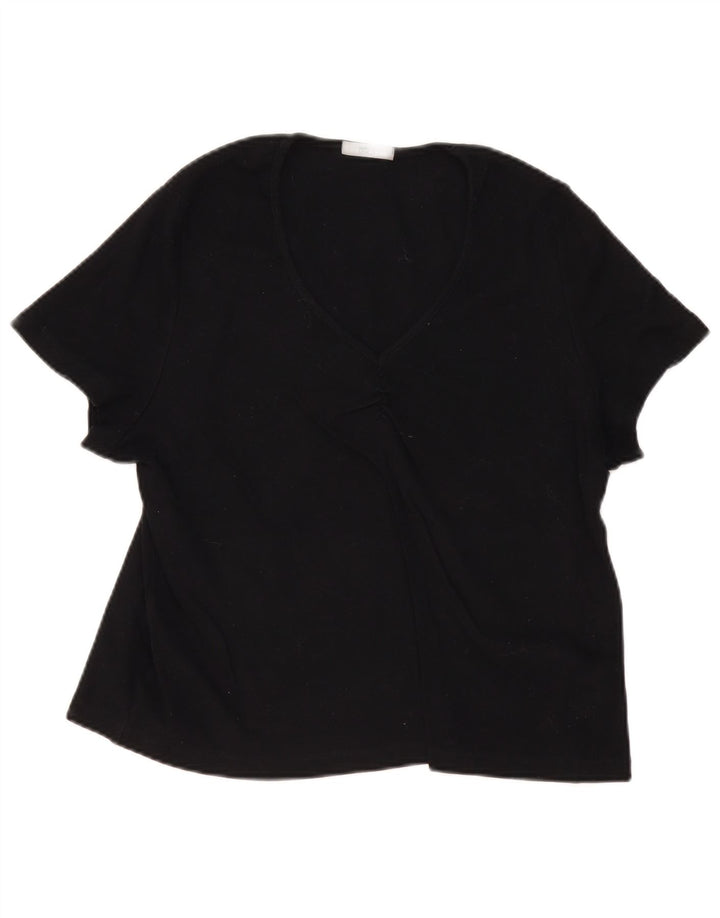 Bluzka damska Marks & Spencer UK 22 3XL Czarna bawełniana
