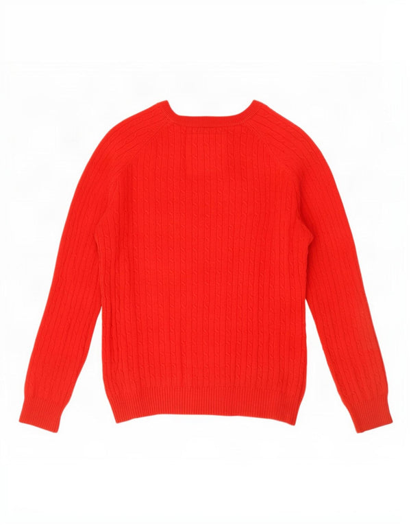 Sweter damski Jack Wills z dekoltem w łódkę, UK 12, średni czerwony, bawełniany