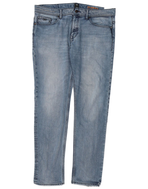 Hugo Boss Mens Delaware Slim Jeans W36 L34 Blue Lyocell