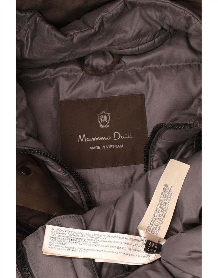 Męska ocieplana kurtka Massimo Dutti UK 42 XL, brązowa, poliester
