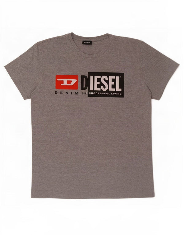 Damska koszulka z grafiką Diesel Top UK 20 2XL Szara