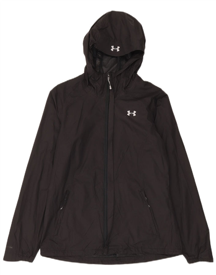 Męska kurtka przeciwdeszczowa z kapturem Under Armour UK 36, mała, czarna, z poliestru