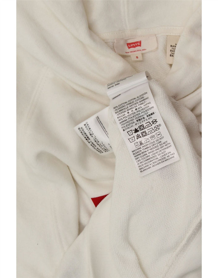 Damski sweter LEVI'S z grafiką, oversize, UK 10, mały, biały, bawełniany