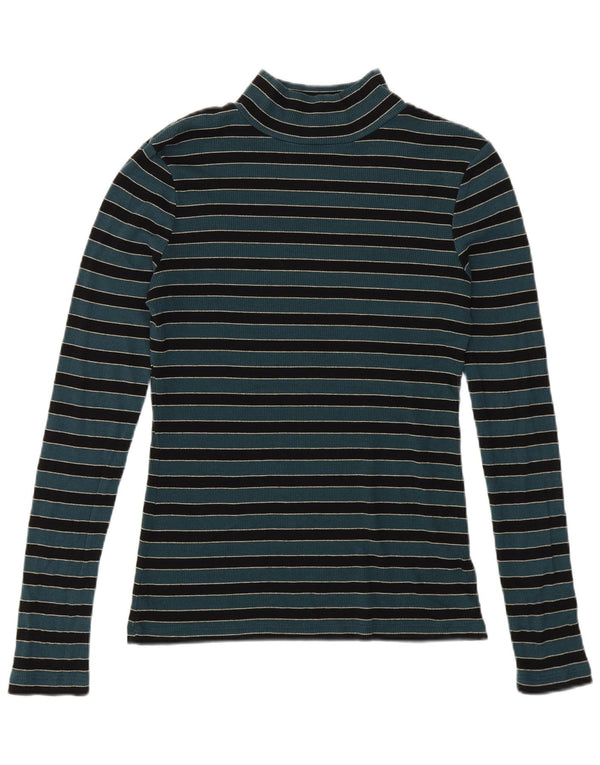 Damski sweter z golfem Fat Face UK 12 w średnie zielone paski