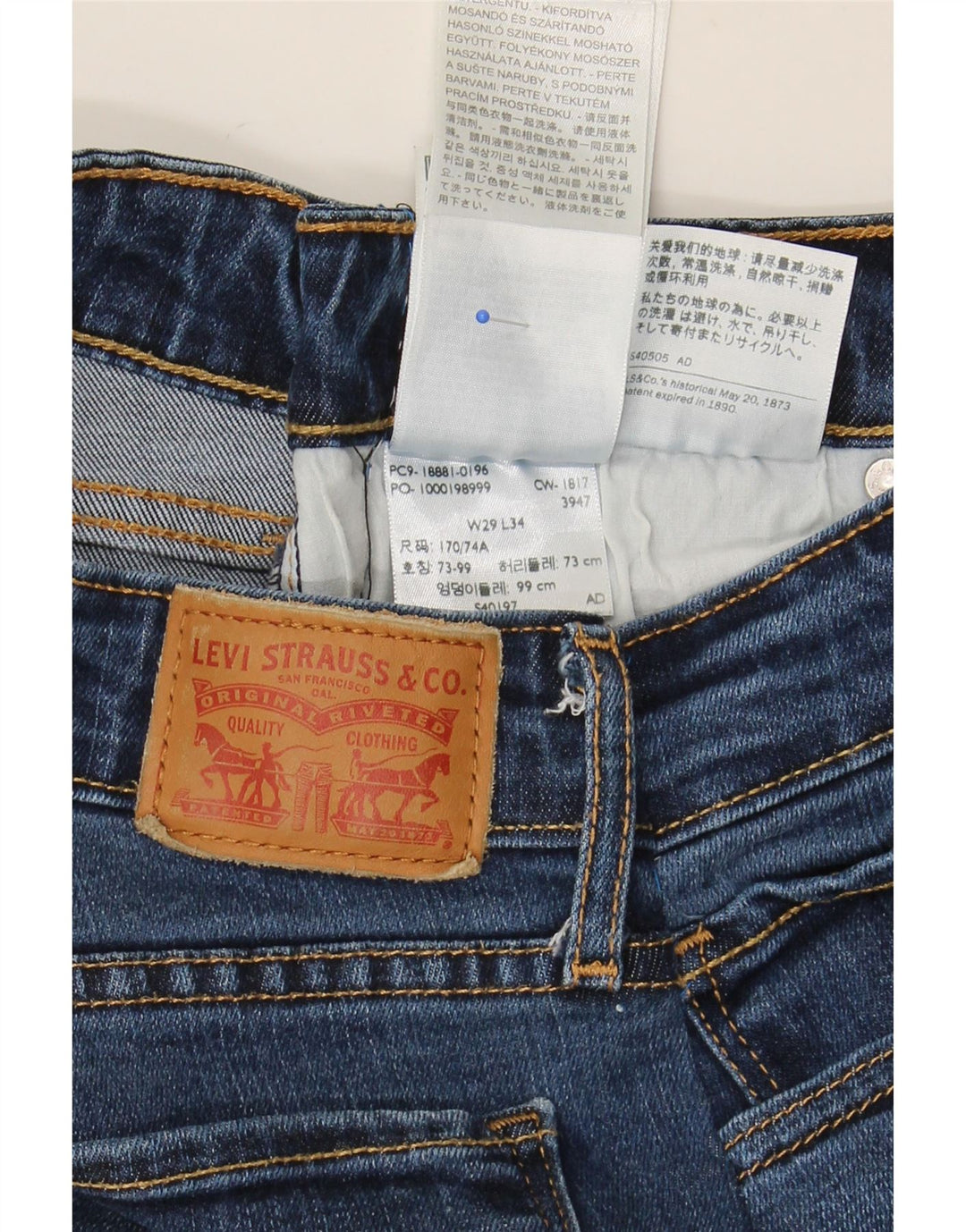 Damskie jeansy LEVI'S 711 Skinny W29 L34 Niebieski Lyocell