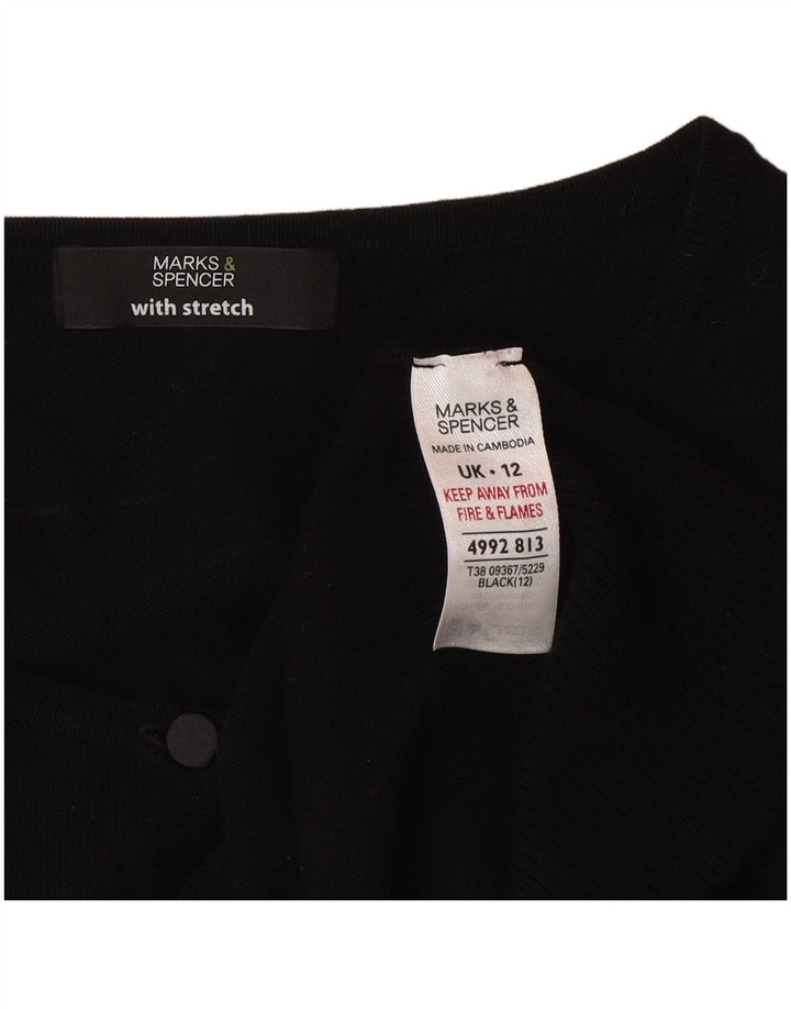 Sweter damski Marks & Spencer UK 12, średni czarny, wiskoza