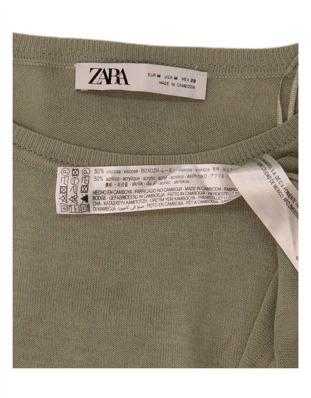 Damska bluzka o luźnym kroju Zara UK 14, średnia wiskoza khaki