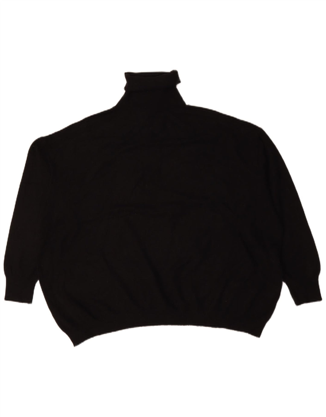 Damski sweter oversize z golfem Zara UK 14 Średni czarny wiskoza