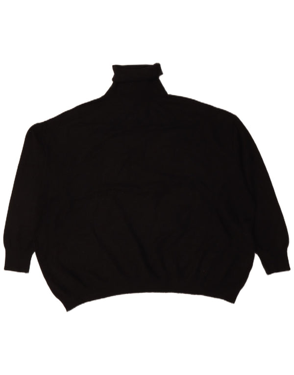 Damski sweter oversize z golfem Zara UK 14 Średni czarny wiskoza