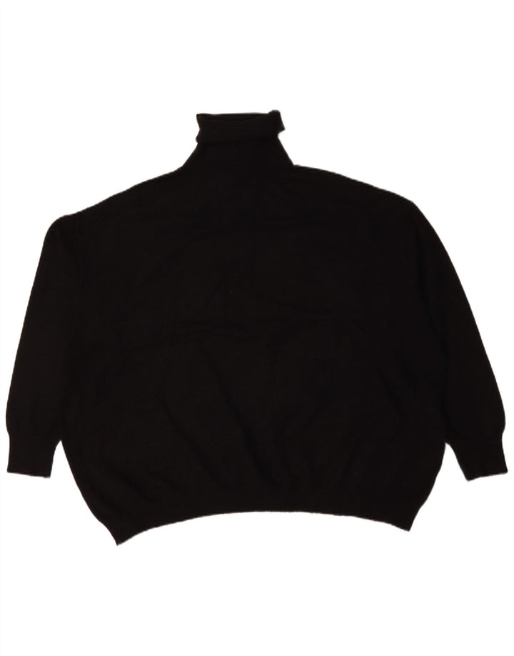 Damski sweter oversize z golfem Zara UK 14 Średni czarny wiskoza
