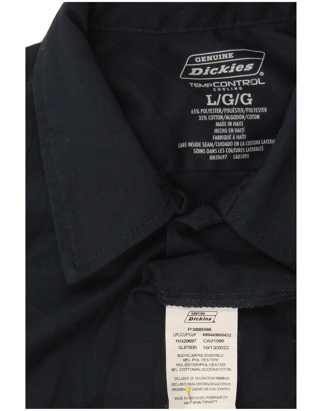 Oryginalna koszula męska DICKIES, duża, granatowa, z poliestru