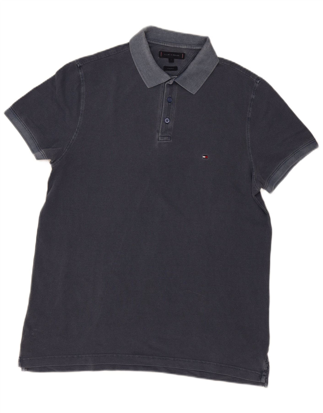 Męska koszulka polo Tommy Hilfiger o regularnym kroju, duża, granatowa