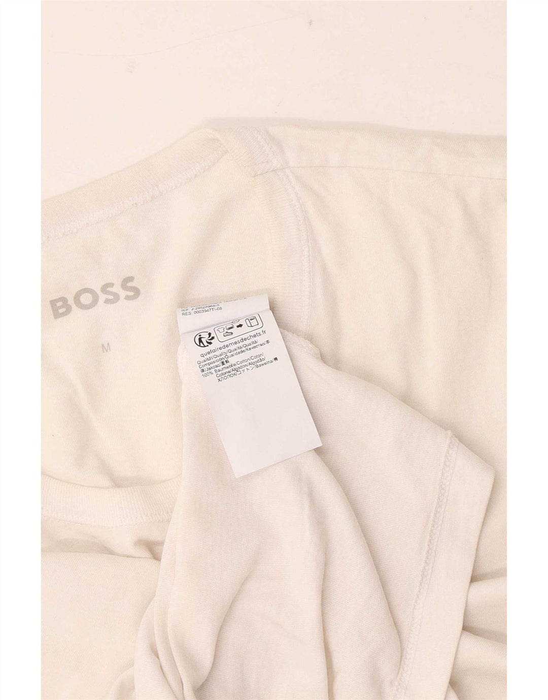 T-shirt męski Hugo Boss, mały, biały, bawełniany