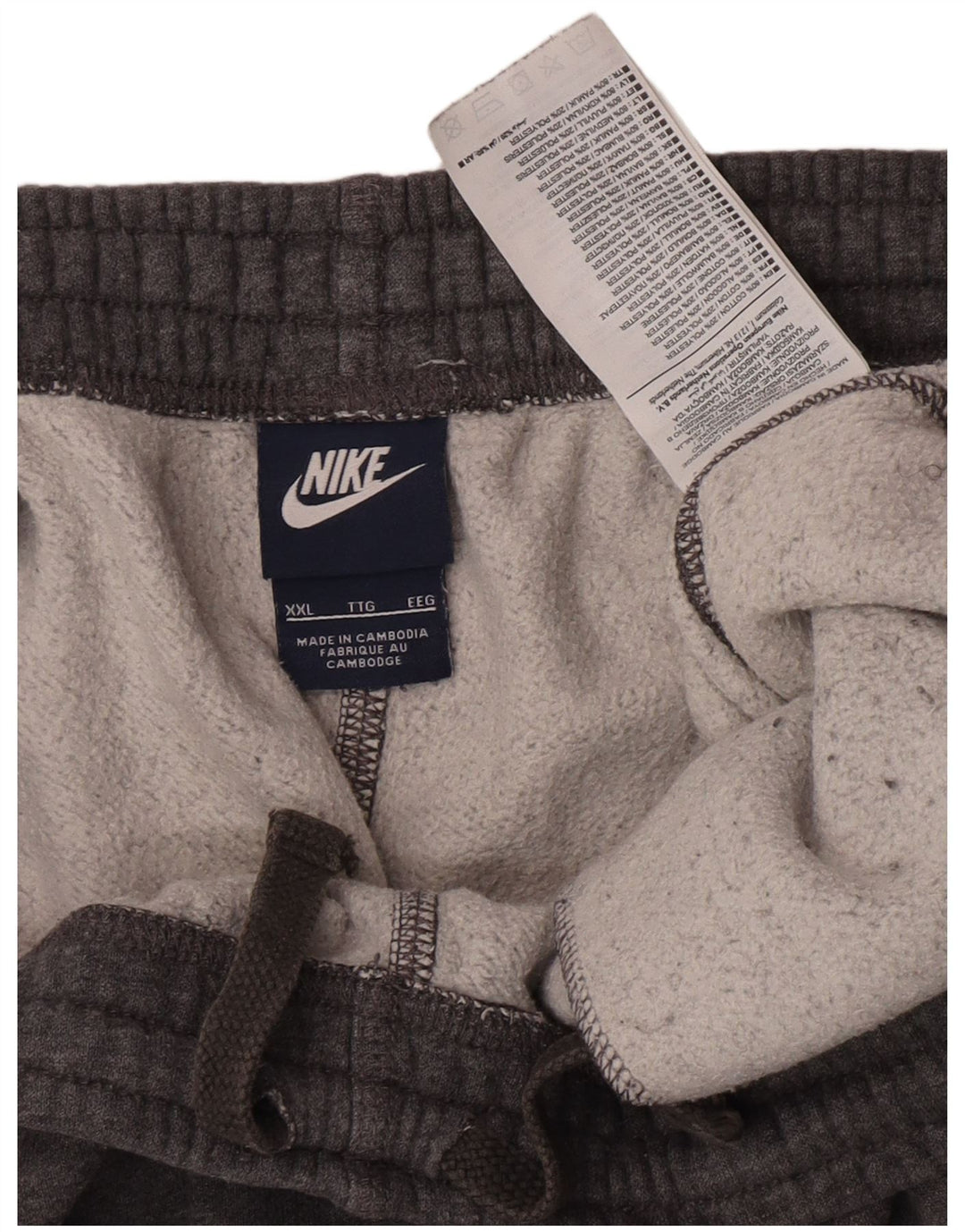 Męskie spodnie dresowe Nike Joggers 2XL Szara bawełna