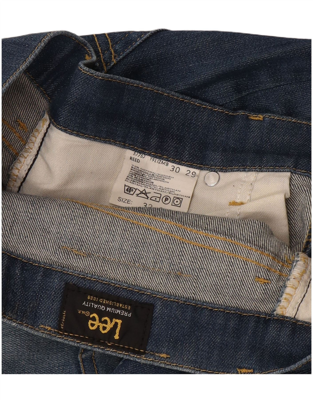 Męskie jeansy Lee REED Bootcut W32 L34, niebieskie, bawełniane