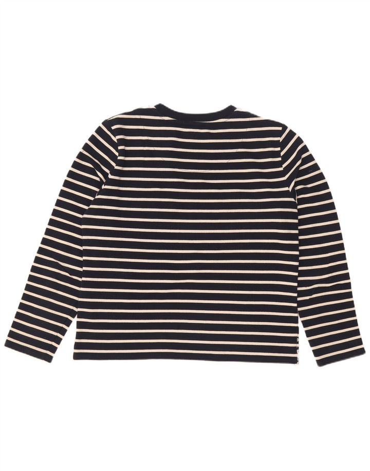 Damski top oversize Superdry z długim rękawem, UK 10, w małe granatowe paski