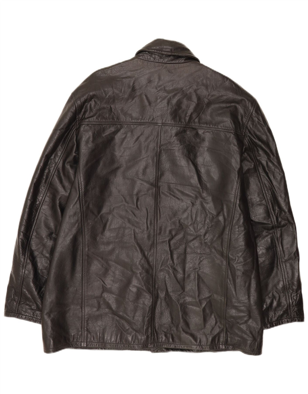 Vintage męska skórzana kurtka UK 44 2XL czarna skóra