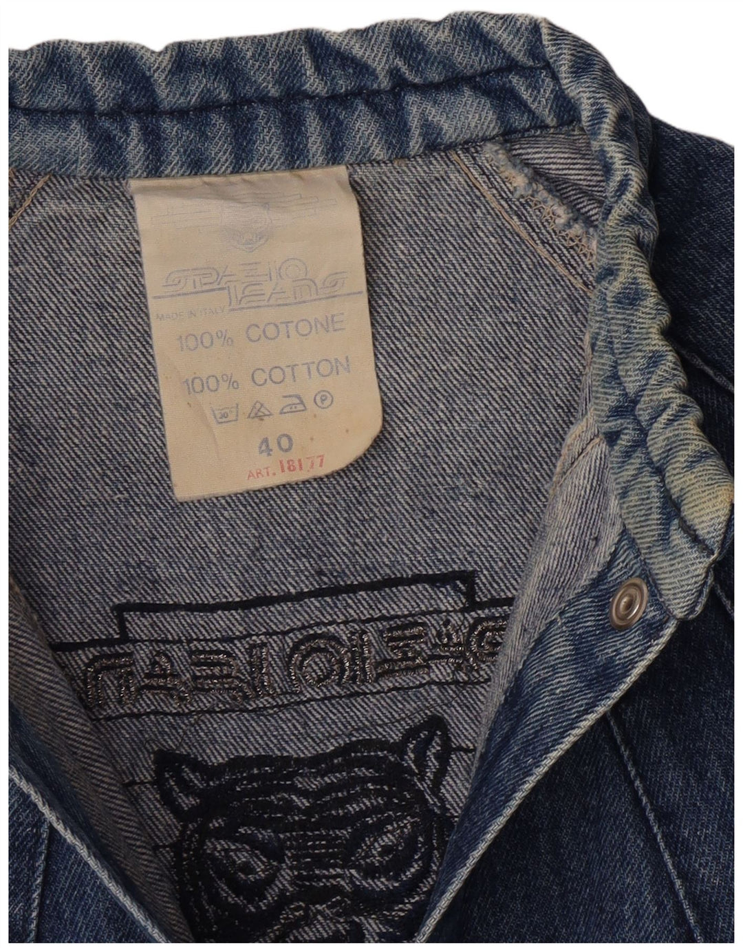 Damski kombinezon dżinsowy VINTAGE IT 40 Small, niebieski, bawełniany