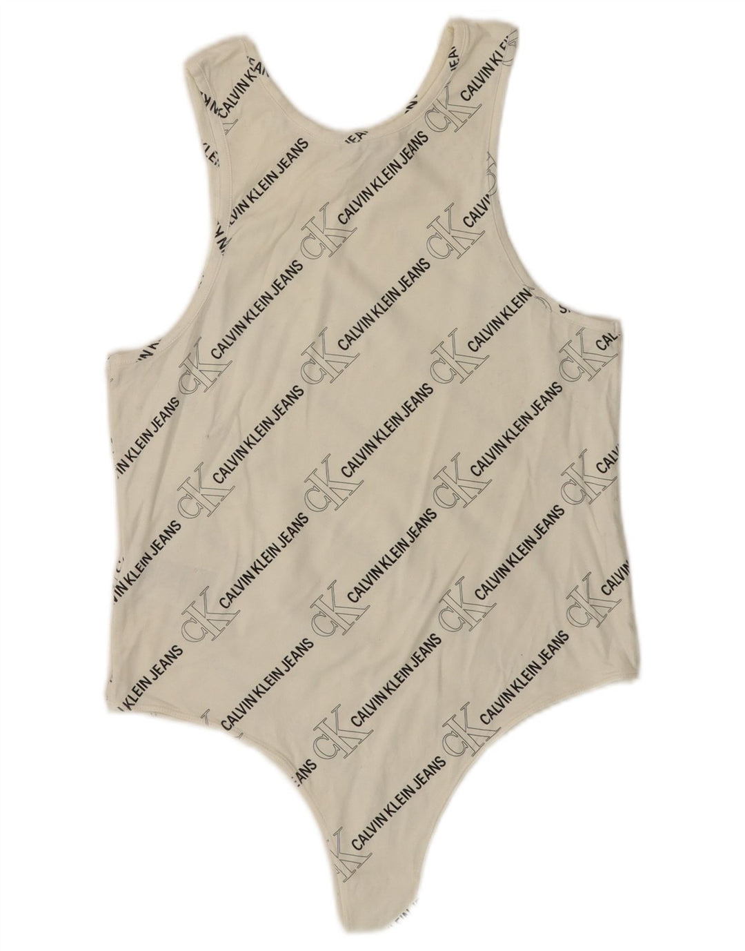 Damskie body bez rękawów CALVIN KLEIN JEANS UK 14, duże, białe