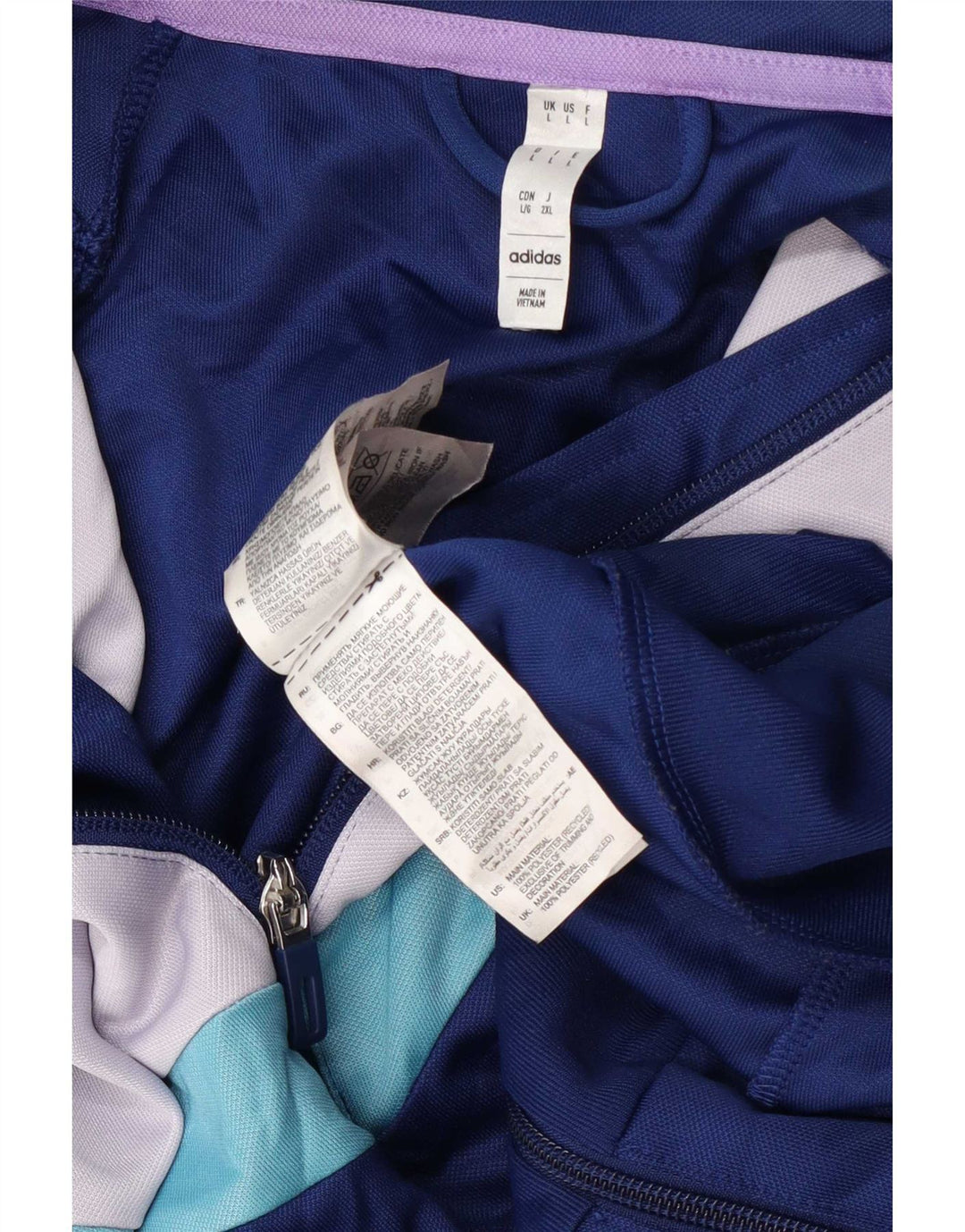 Adidas Męska bluza dresowa Aeroready Top Jacket, duży niebieski poliester z blokami kolorów